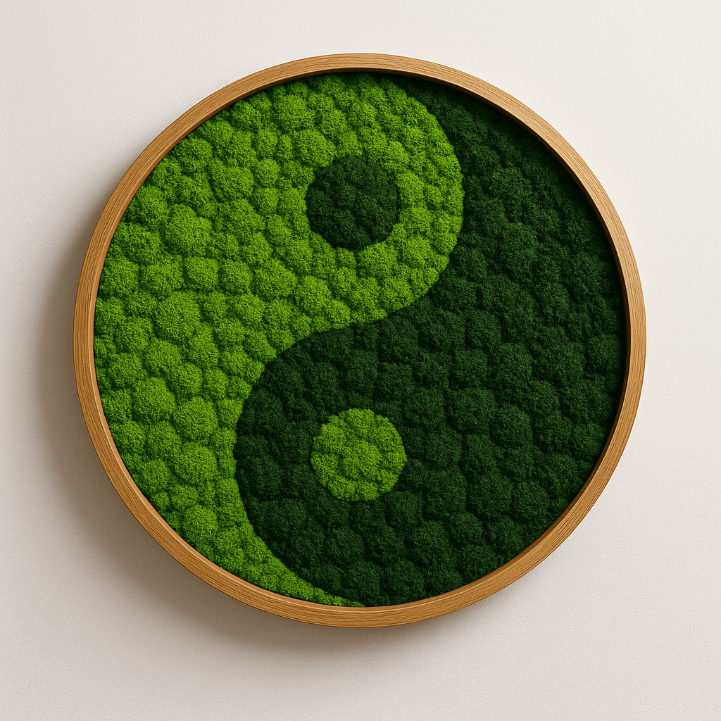Yin-Yang aus Mooskunst